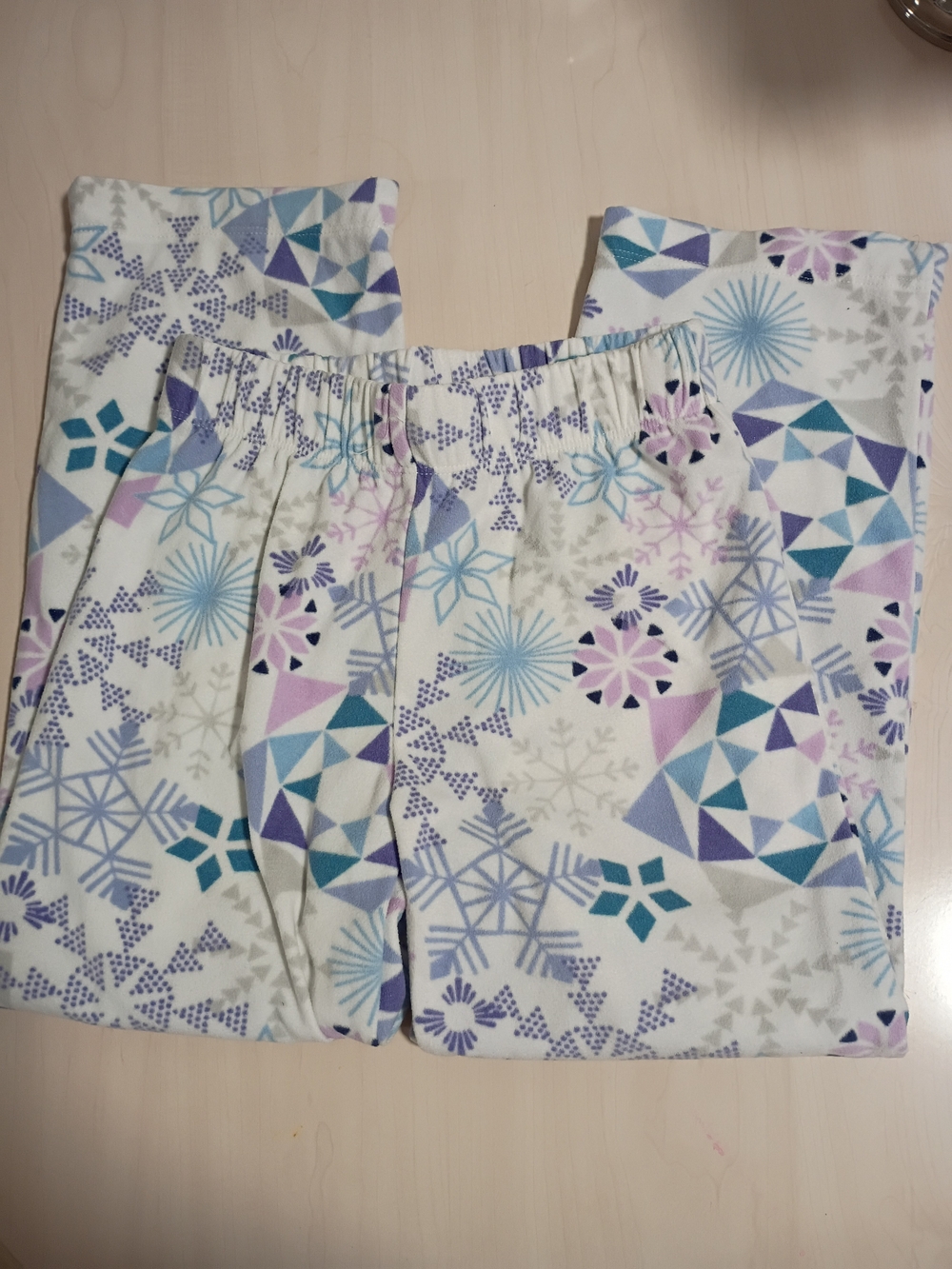 Gymboree White, Blue, Purple & Pink Snowflake Pajama Bottoms